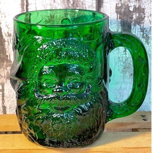 Arcoroc Dining Vintage Emerald Green Glass Santa Mug Arcoroc France Poshmark